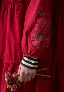 Discount Gudrun Sjödén Kleid „Åland“ aus Bio-Baumwollgewebe pinie