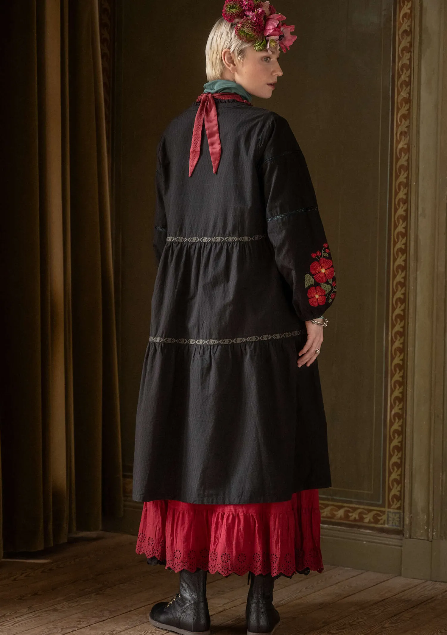 Store Gudrun Sjödén Kleid „Åland“ aus Bio-Baumwollgewebe pinie