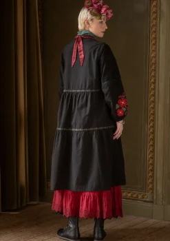 Clearance Gudrun Sjödén Kleid „Åland“ aus Bio-Baumwollgewebe moosbeere