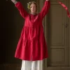 Flash Sale Gudrun Sjödén Kleid „Åland“ aus Bio-Baumwollgewebe moosbeere