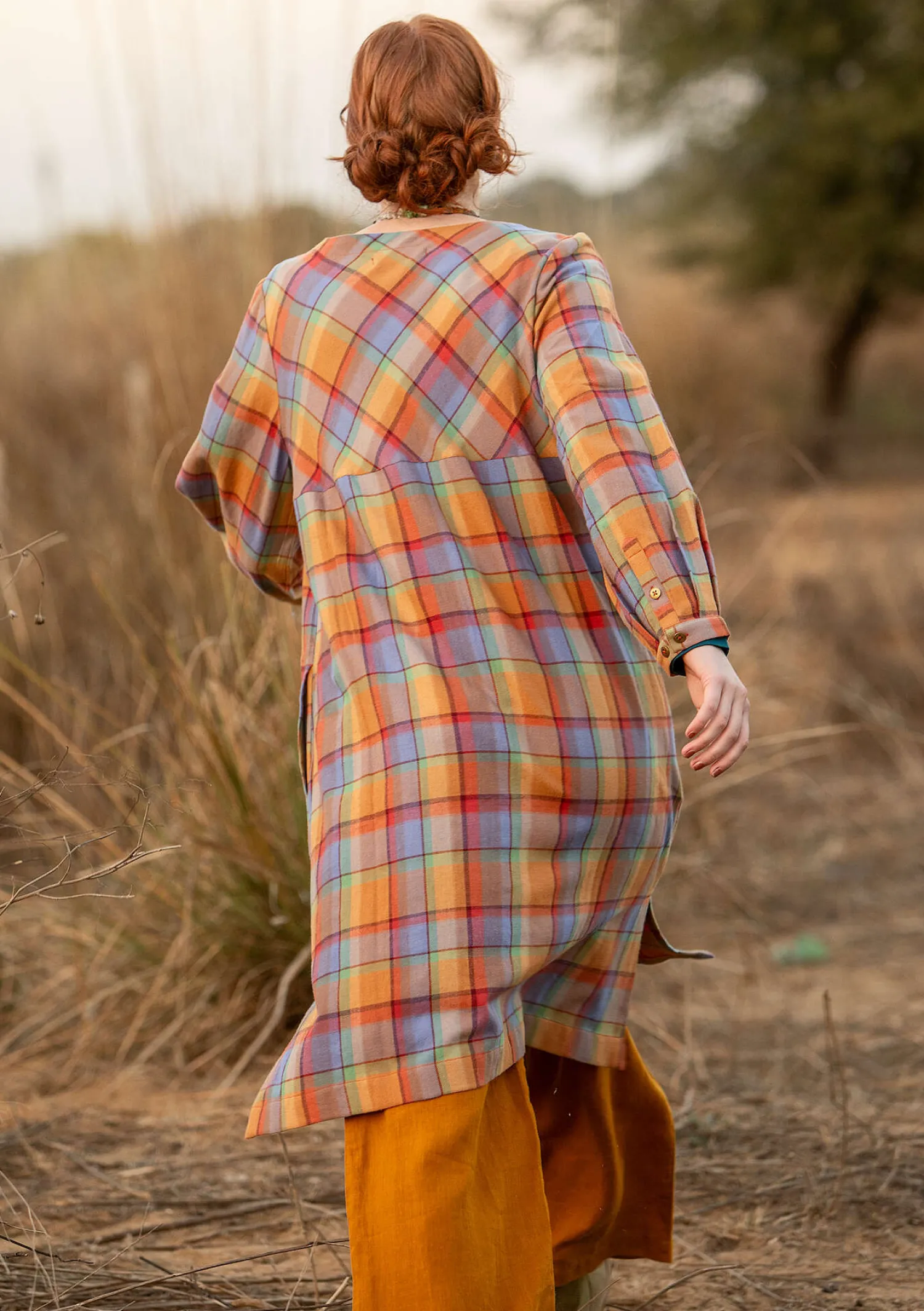 Hot Gudrun Sjödén Kleid „Skagen“ aus Bio-Baumwollgewebe gebranntesiena