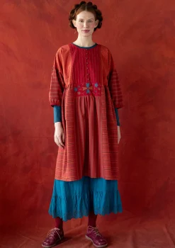 Cheap Gudrun Sjödén Kleid „Sofia“ aus Bio-Baumwollgewebe krapprot