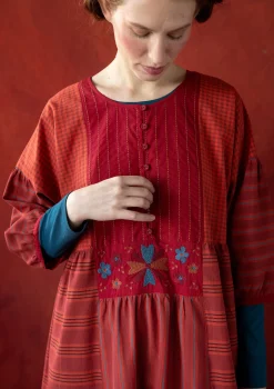 Store Gudrun Sjödén Kleid „Sofia“ aus Bio-Baumwollgewebe bläuling