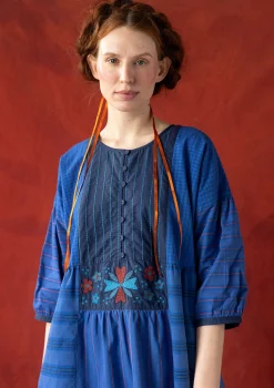 Cheap Gudrun Sjödén Kleid „Sofia“ aus Bio-Baumwollgewebe bläuling
