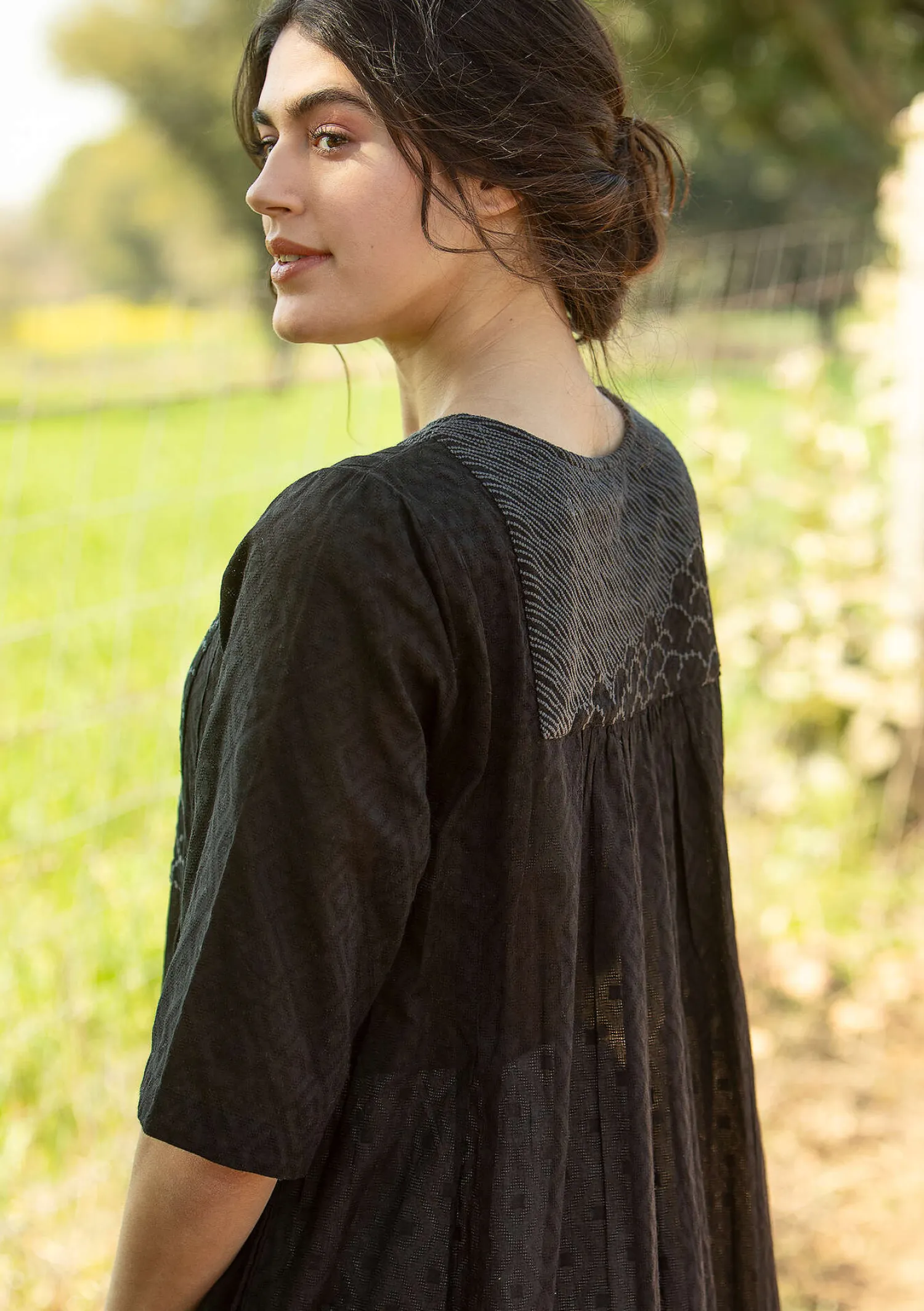 Sale Gudrun Sjödén Kleid „Strandfynd“ aus Bio-Baumwollgewebe rost