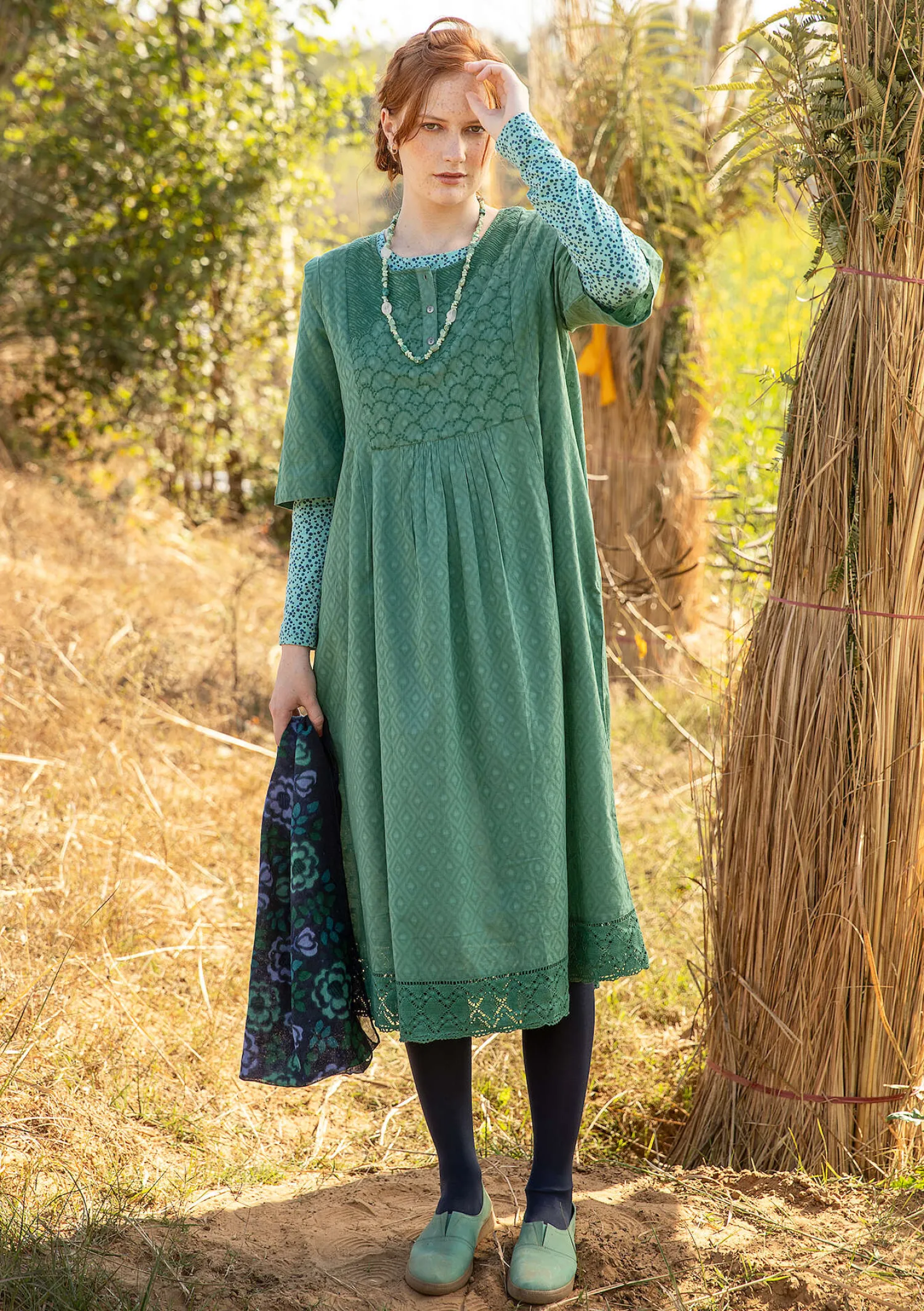 Best Sale Gudrun Sjödén Kleid „Strandfynd“ aus Bio-Baumwollgewebe rost