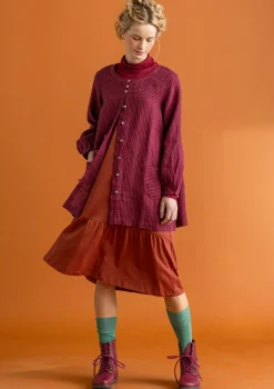 Best Sale Gudrun Sjödén Künstlerbluse „Asta“ aus Leinengewebe indigo-gestreift
