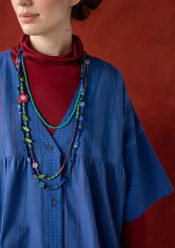 Flash Sale Gudrun Sjödén Künstlerbluse „Sofia“ aus Bio-Baumwolle bläuling