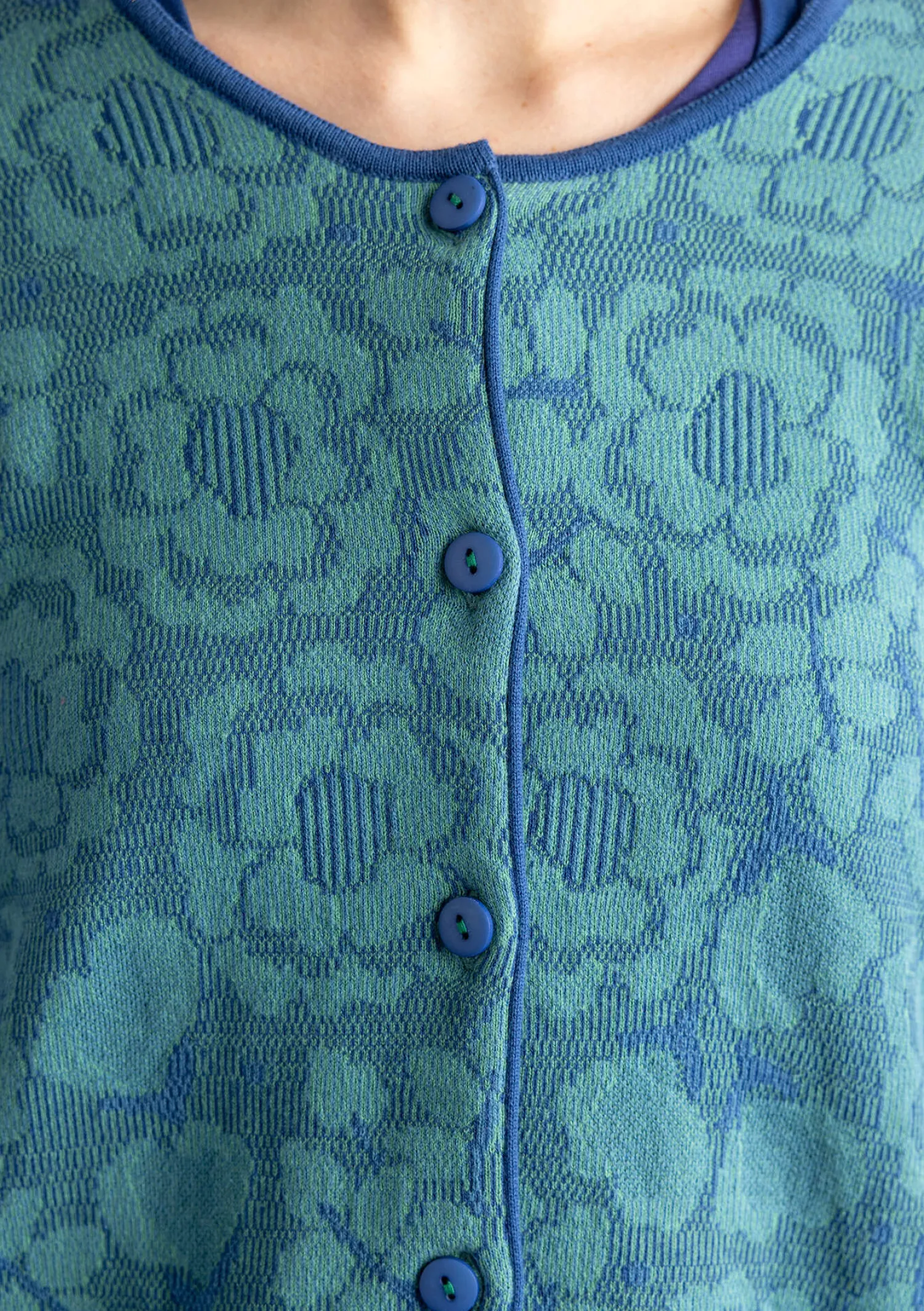 Best Sale Gudrun Sjödén Langstrickjacke „Astrid“ aus Bio-/Recycling-Baumwolle wermutkraut