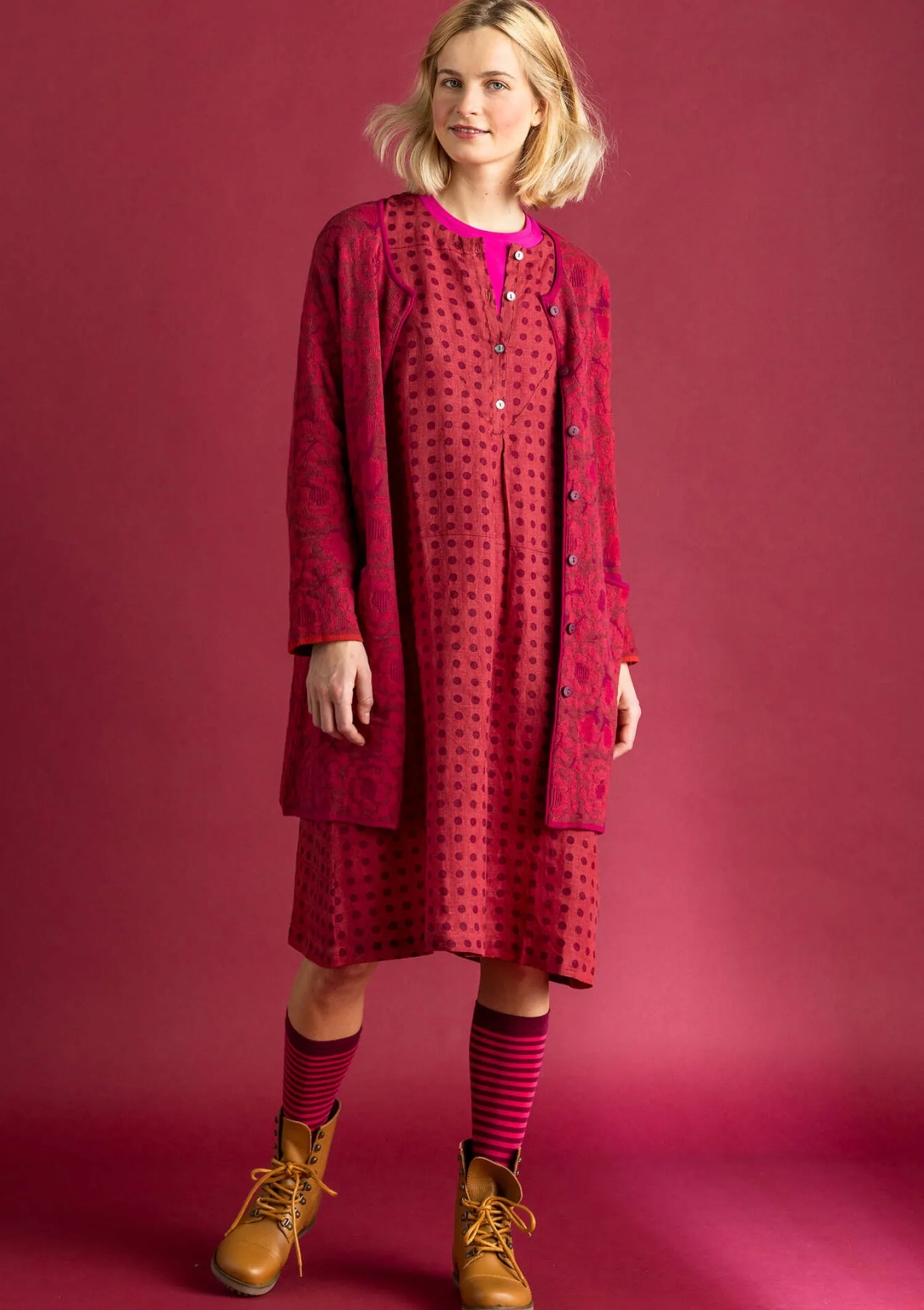 Store Gudrun Sjödén Langstrickjacke „Astrid“ aus Bio-/Recycling-Baumwolle schwarz