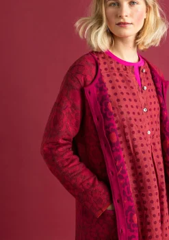 Shop Gudrun Sjödén Langstrickjacke „Astrid“ aus Bio-/Recycling-Baumwolle granatapfel