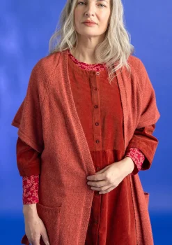 Best Sale Gudrun Sjödén Langstrickjacke aus Alpakagemisch feige-melange