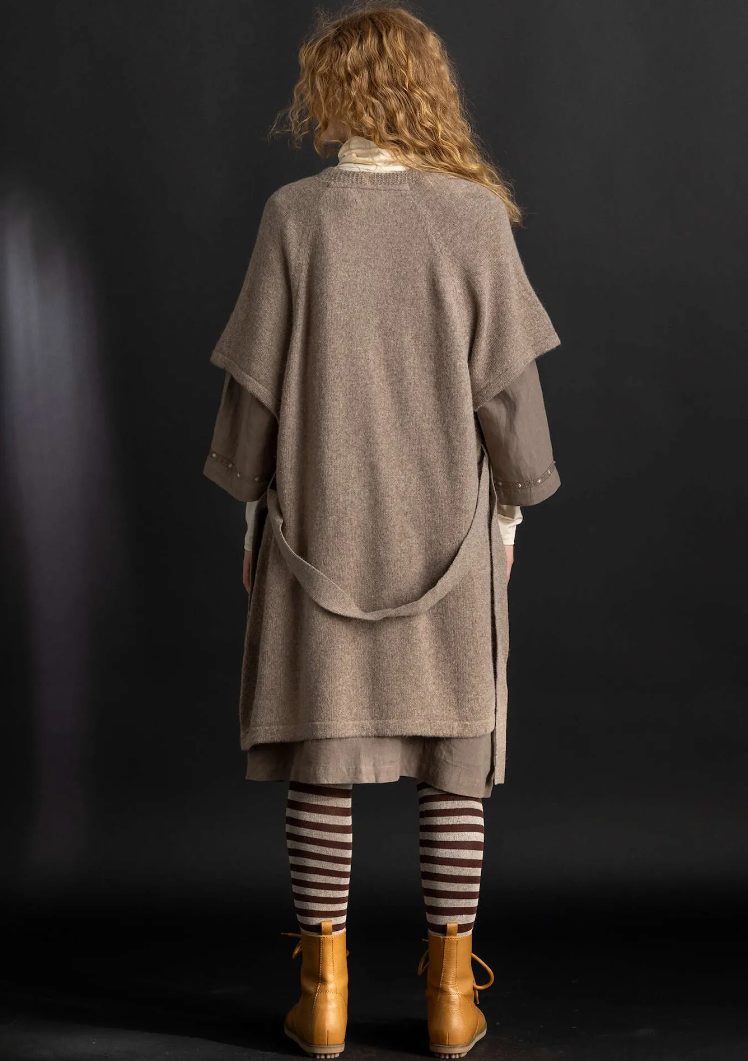 Fashion Gudrun Sjödén Langstrickjacke aus Alpakagemisch indigo