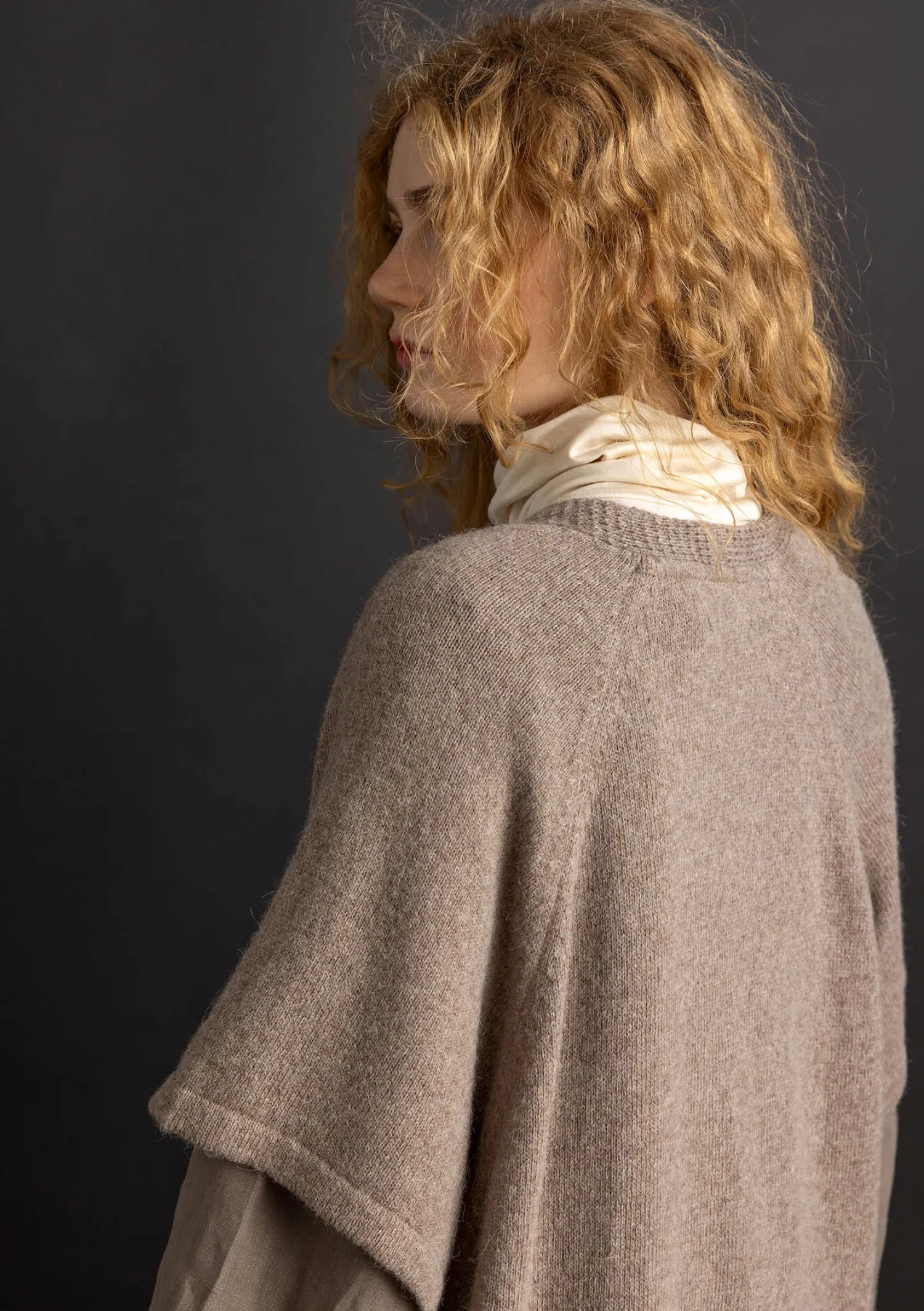 Fashion Gudrun Sjödén Langstrickjacke aus Alpakagemisch dunkelbraun-melange