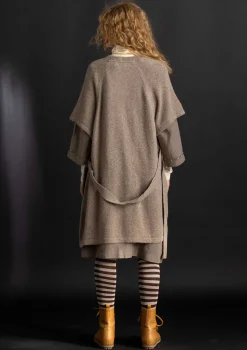 Clearance Gudrun Sjödén Langstrickjacke aus Alpakagemisch feige-melange