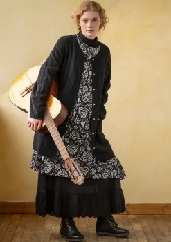 Shop Gudrun Sjödén Langstrickjacke „Capella“ aus Lammwolle indigo