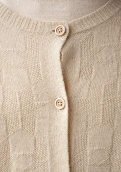 New Gudrun Sjödén Langstrickjacke „Capella“ aus Lammwolle tomate-melange