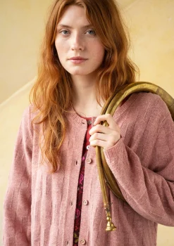 Outlet Gudrun Sjödén Langstrickjacke „Capella“ aus Lammwolle feder-genoppt