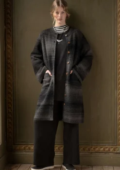 Best Gudrun Sjödén Langstrickjacke „Eckerö“ aus Space-Dye-Wolle schwarz