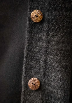 Best Gudrun Sjödén Langstrickjacke „Eckerö“ aus Space-Dye-Wolle schwarz