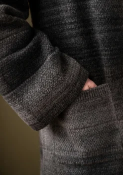 Flash Sale Gudrun Sjödén Langstrickjacke „Eckerö“ aus Space-Dye-Wolle schwarz