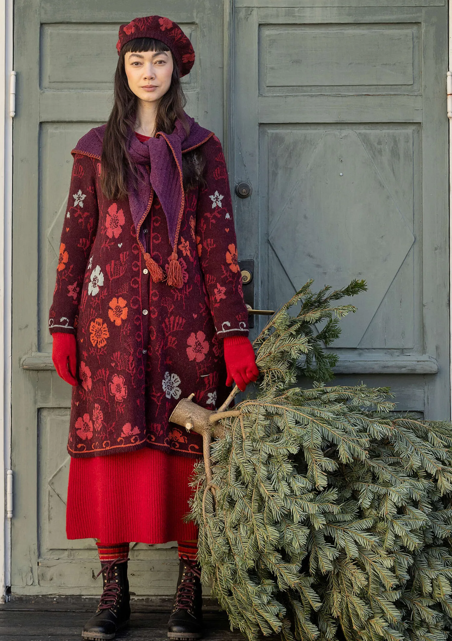 Best Gudrun Sjödén Langstrickjacke „Gnistra“ aus Bio- und Recycling-Baumwolle/Alpakawollgemisch schwarz