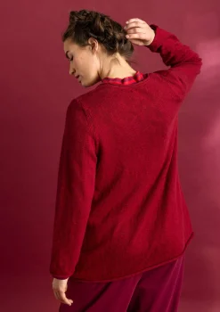 Best Sale Gudrun Sjödén Lieblingspullover aus Bio-Baumwolle granatapfel