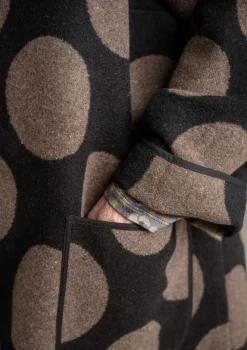 New Gudrun Sjödén Mantel „Stone“ aus Wollmischgewebe schwarz
