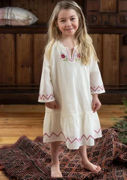 Shop Gudrun Sjödén Mädchen-Nachthemd „Twinkle“ aus Bio-Baumwolle meeresblau