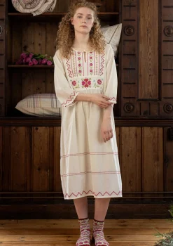 Best Gudrun Sjödén Nachthemd „Twinkle“ aus Bio-Baumwolle halbgebleicht