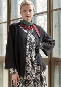 Best Gudrun Sjödén Pointelle-Strickjacke „Blomstra“ aus Bio-Wolle feder