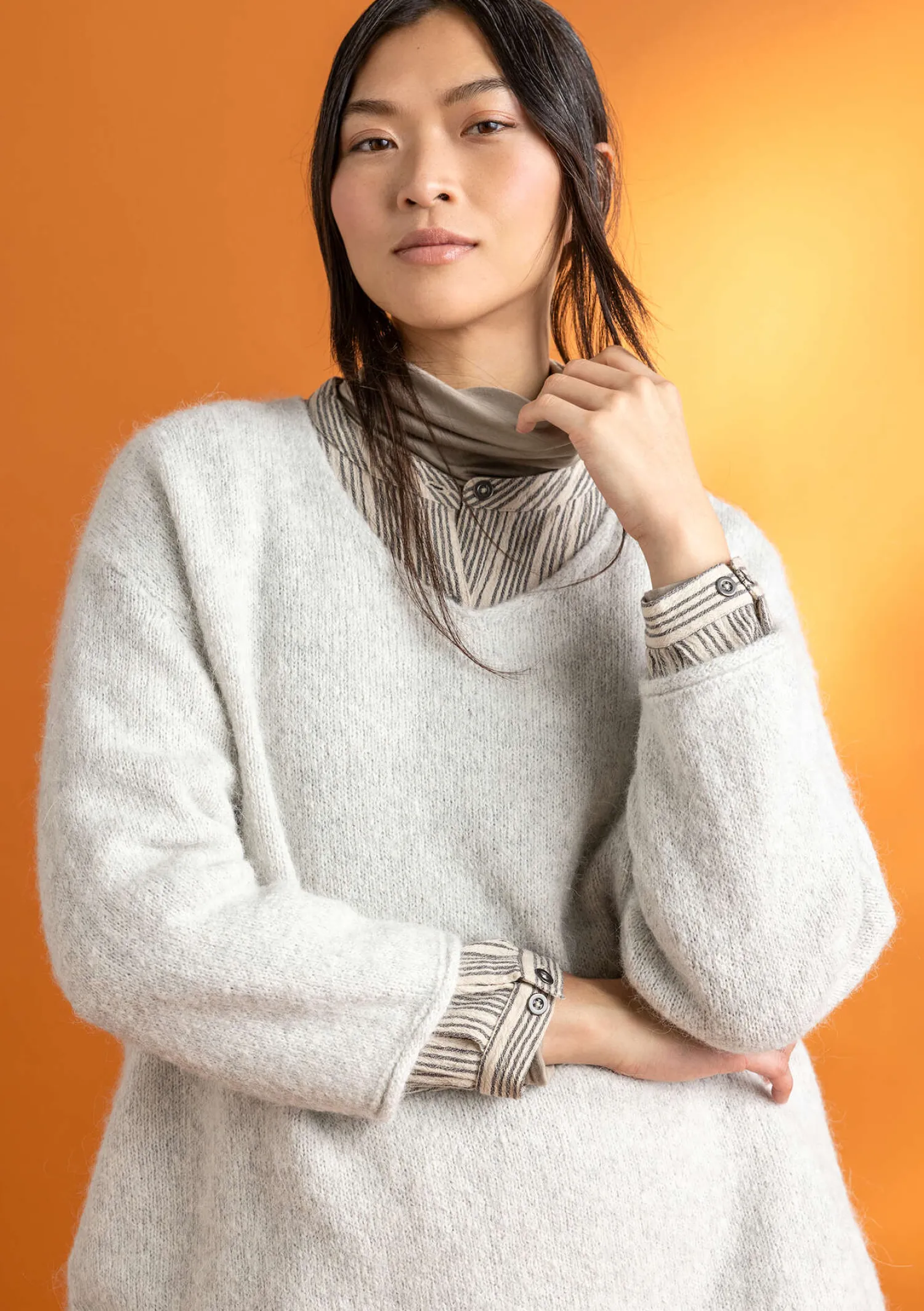 Best Gudrun Sjödén Pullover aus Alpakagemisch dunkelaschgrau-melange