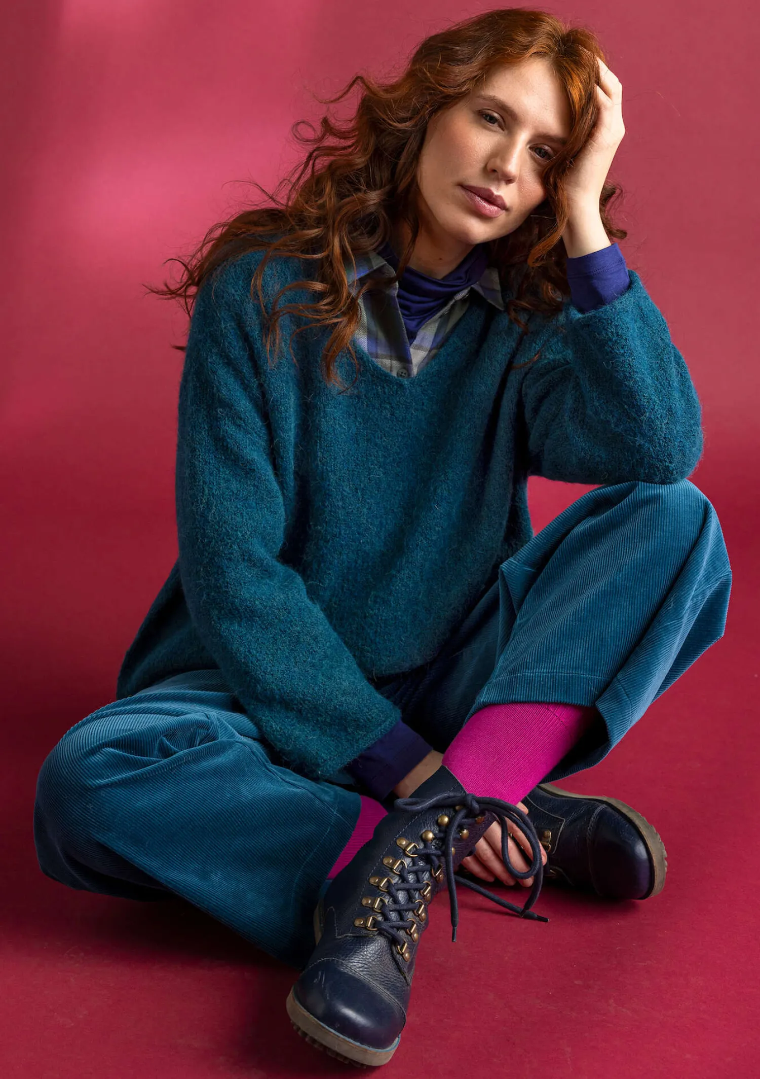 Best Sale Gudrun Sjödén Pullover aus Alpakagemisch alpenveilchen-melange