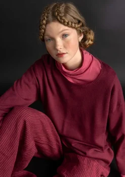 Best Gudrun Sjödén Pullover aus Bio-Wolle weinrot