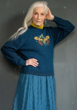Clearance Gudrun Sjödén Pullover „Emelia“ aus Recycling-Wolle dunkelpetrol