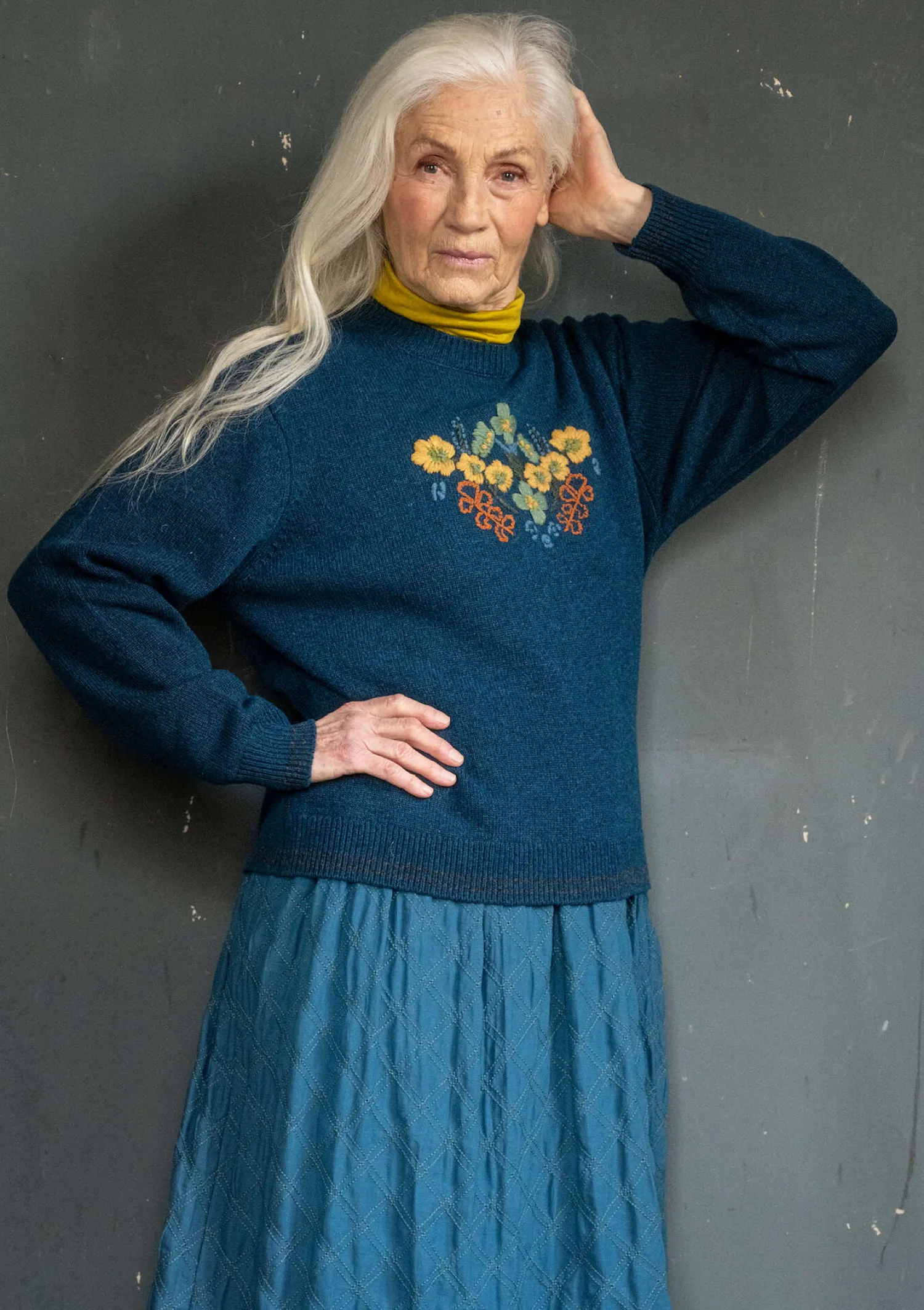 Shop Gudrun Sjödén Pullover „Emelia“ aus Recycling-Wolle dunkelpetrol