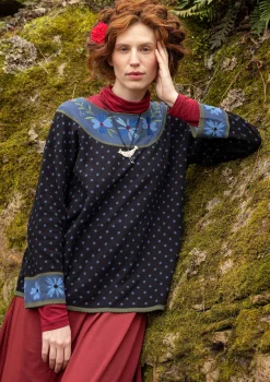 Clearance Gudrun Sjödén Pullover „Maria“ aus Bio-/Recycling-Baumwolle pinie