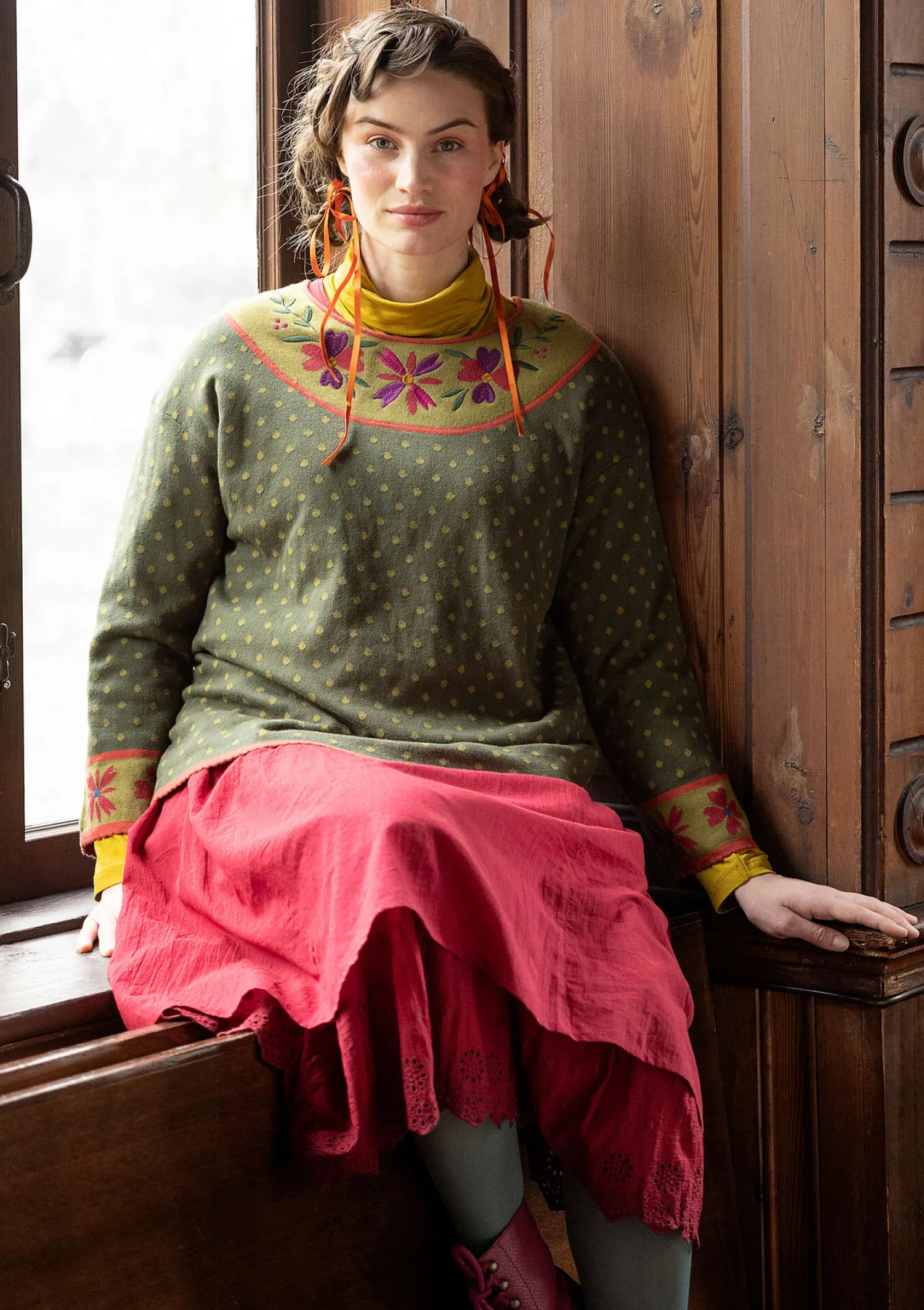 Cheap Gudrun Sjödén Pullover „Maria“ aus Bio-/Recycling-Baumwolle pinie