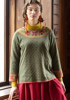 Clearance Gudrun Sjödén Pullover „Maria“ aus Bio-/Recycling-Baumwolle pinie