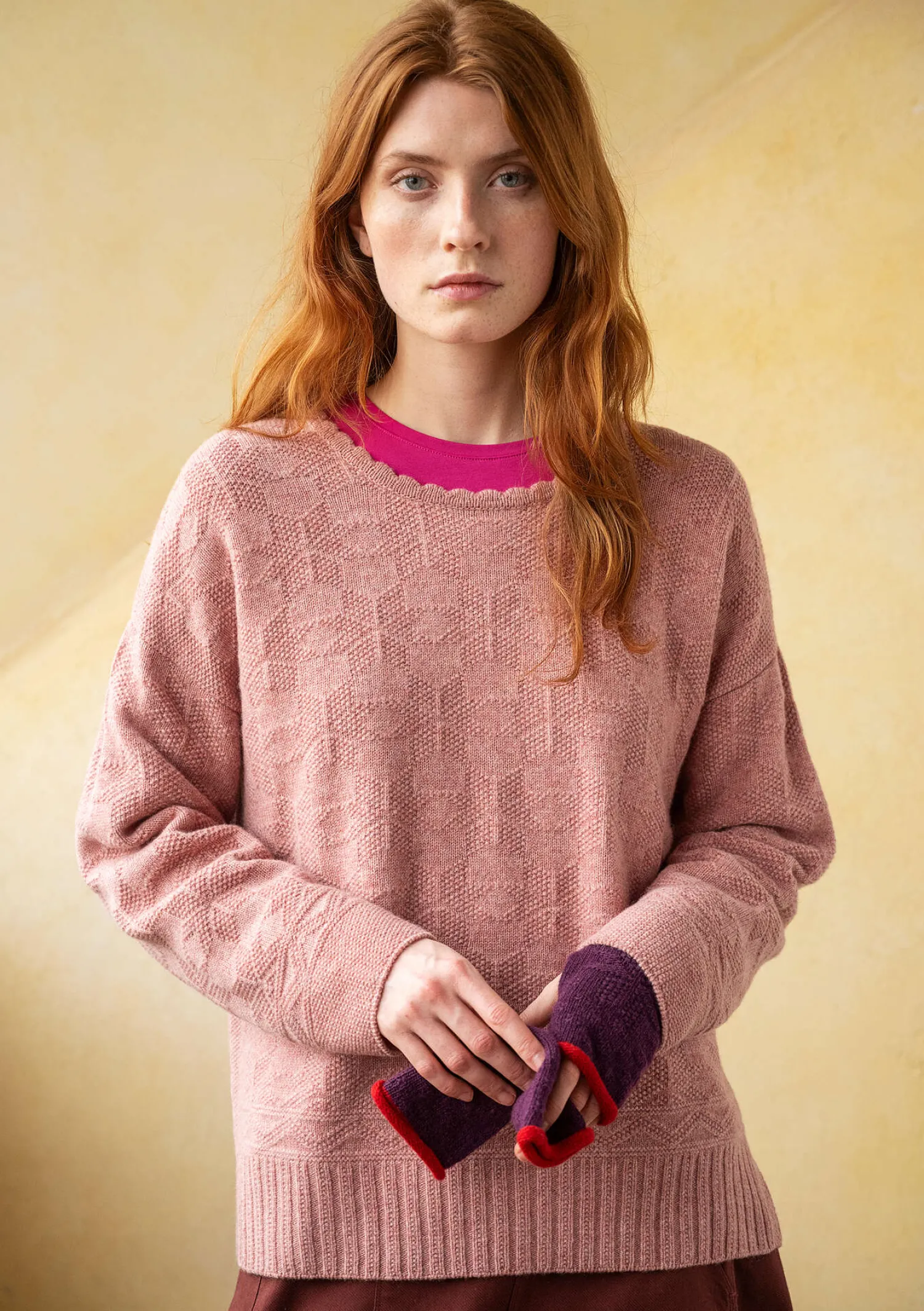 Flash Sale Gudrun Sjödén Pullover „Vega“ aus Lammwolle hellflaschengrün-genoppt