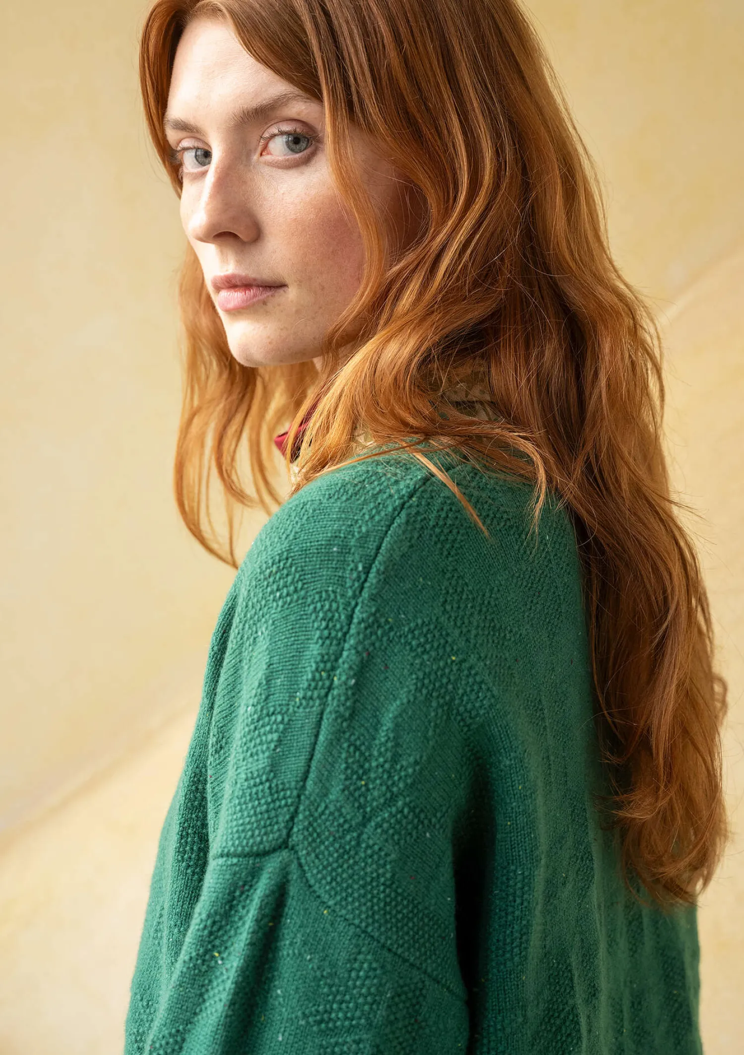 Flash Sale Gudrun Sjödén Pullover „Vega“ aus Lammwolle hellflaschengrün-genoppt