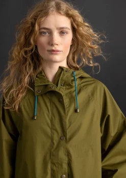 Outlet Gudrun Sjödén Regenjacke „Hedda“ aus Bio-Baumwollgewebe schwarz-gemustert