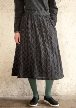 Discount Gudrun Sjödén Rock „Helga“ aus Bio-Baumwollgewebe dunkelaschgrau