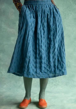 Shop Gudrun Sjödén Rock „Helga“ aus Bio-Baumwollgewebe dunkelaschgrau