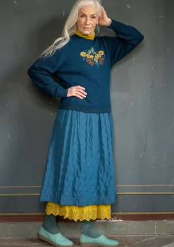 Shop Gudrun Sjödén Rock „Helga“ aus Bio-Baumwollgewebe dunkelaschgrau