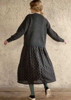 Shop Gudrun Sjödén Rock „Helga“ aus Bio-Baumwollgewebe dunkelaschgrau