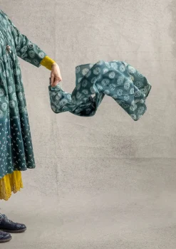 Cheap Gudrun Sjödén Schal „Clay“ aus Bio-Baumwolle indigo