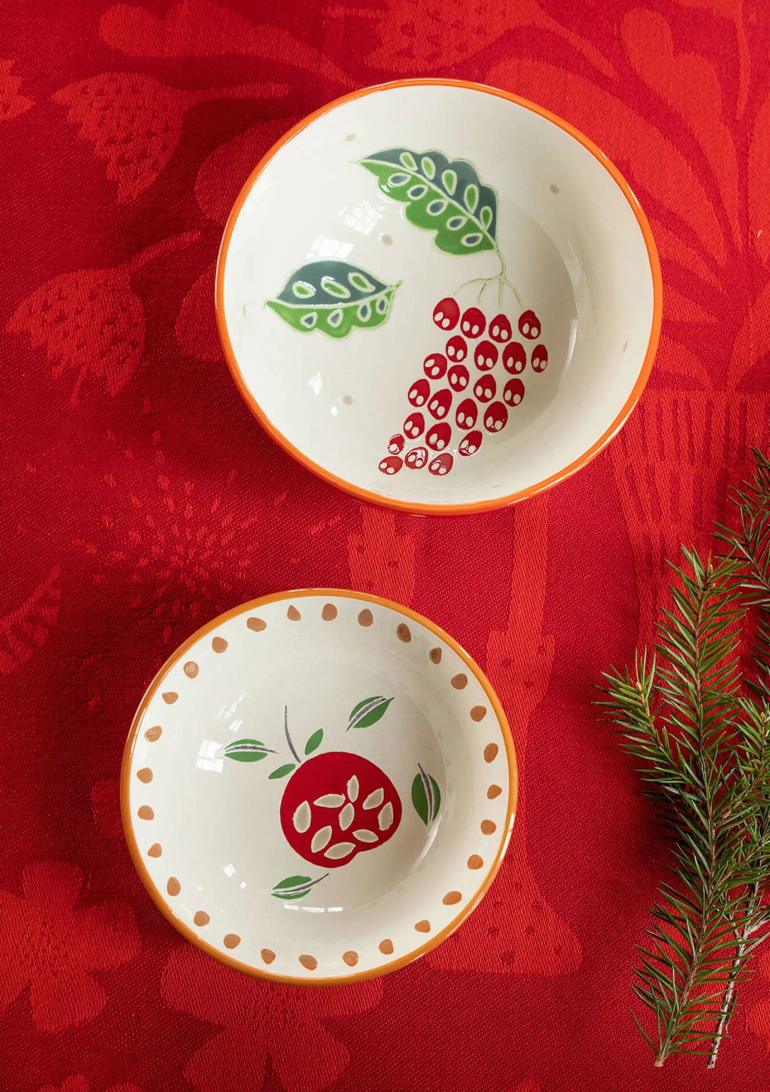 Fashion Gudrun Sjödén Schale „Fruits“ aus Keramik, 2er-Set tomate