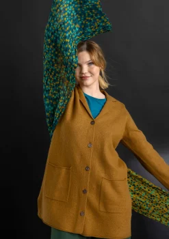Clearance Gudrun Sjödén Schal „Hedda“ aus Bio-Baumwolle granatapfel-cerise