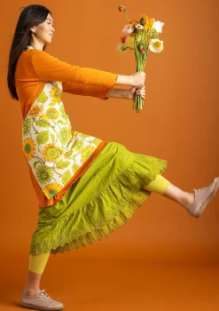 Discount Gudrun Sjödén Schürze „Sunflower“ aus Bio-Baumwolle/Leinen hellsand
